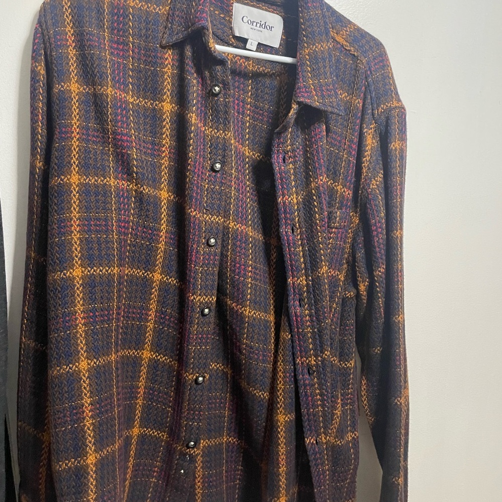 Corridor Men's Checkered Shirt - Purple and Orange